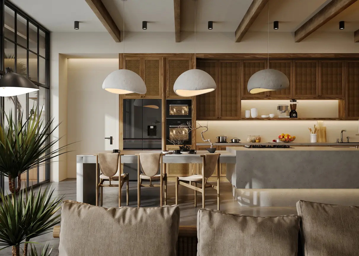Luxury kitchen and dining area